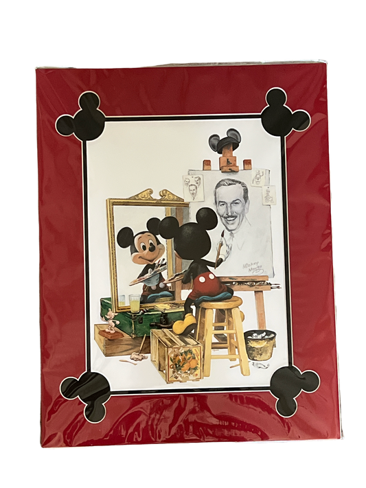 Disney “Mickey Mouse Self Portrait” Matted Print by Charles Boyer