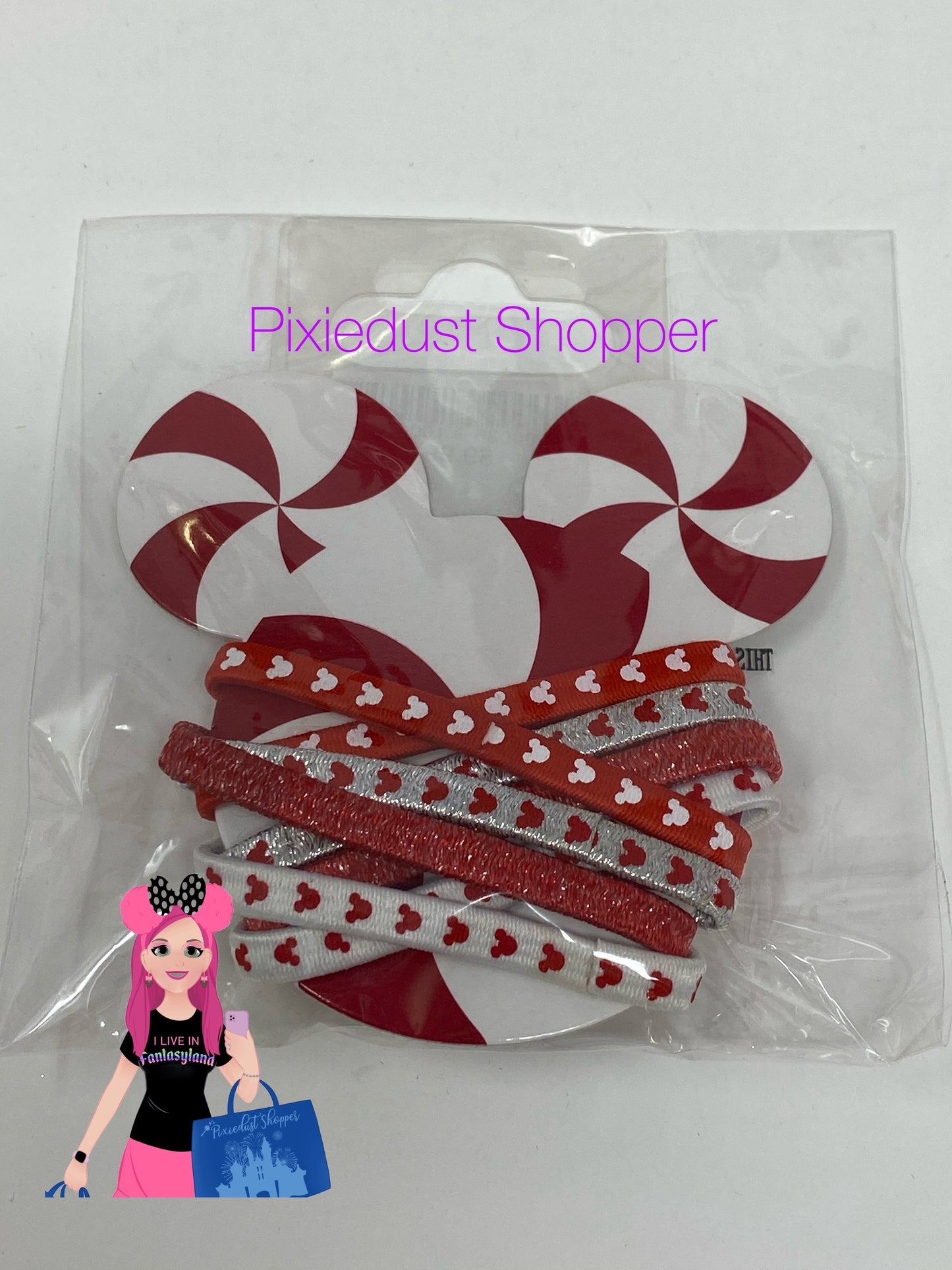 Disney Mickey Red and White Ouchless Hair Ties