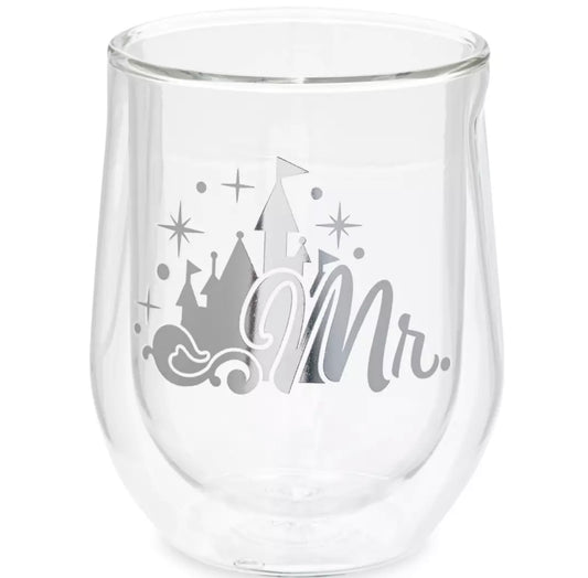 Disney Fairy Tale Wedding Mr. Castle Stemless Wine Glass Tumbler