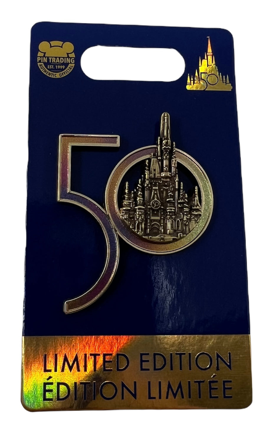 Walt Disney World 50th Anniversary Cinderella Castle Limited Edition Pin