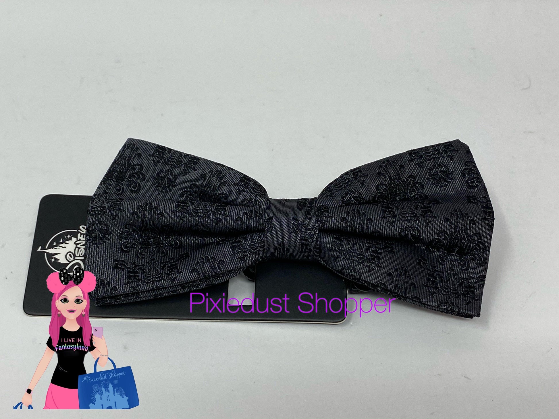 Disney Haunted Mansion Wallpaper Silk Bow Tie - World of Treasures