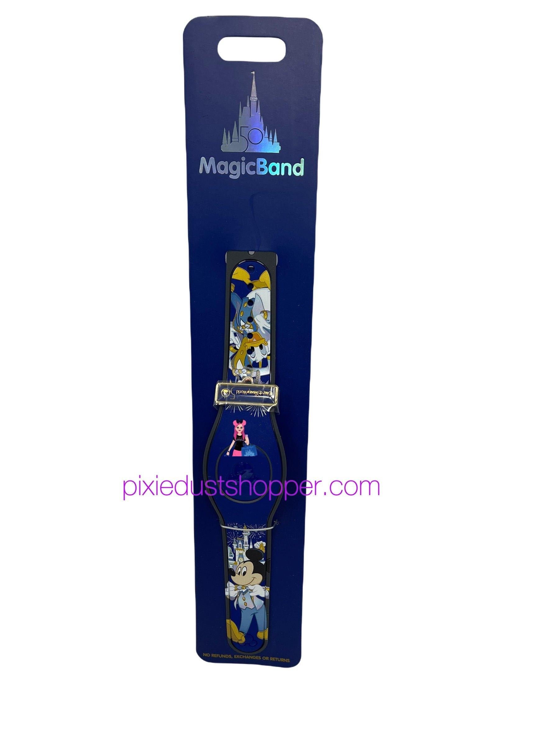 Walt Disney World 50th Anniversary Mickey Mouse, Donald Duck, and Goofy MagicBand 2 - World of Treasures