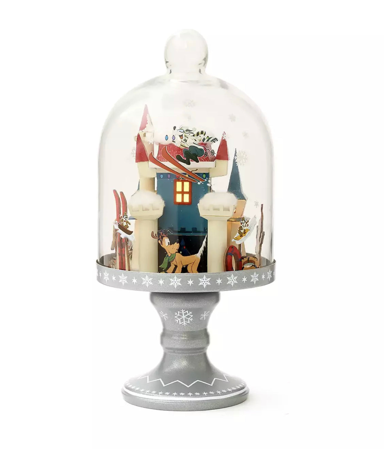 Disney Walt's Holiday Lodge Mickey Friends Holiday Christmas Light Up Dome New