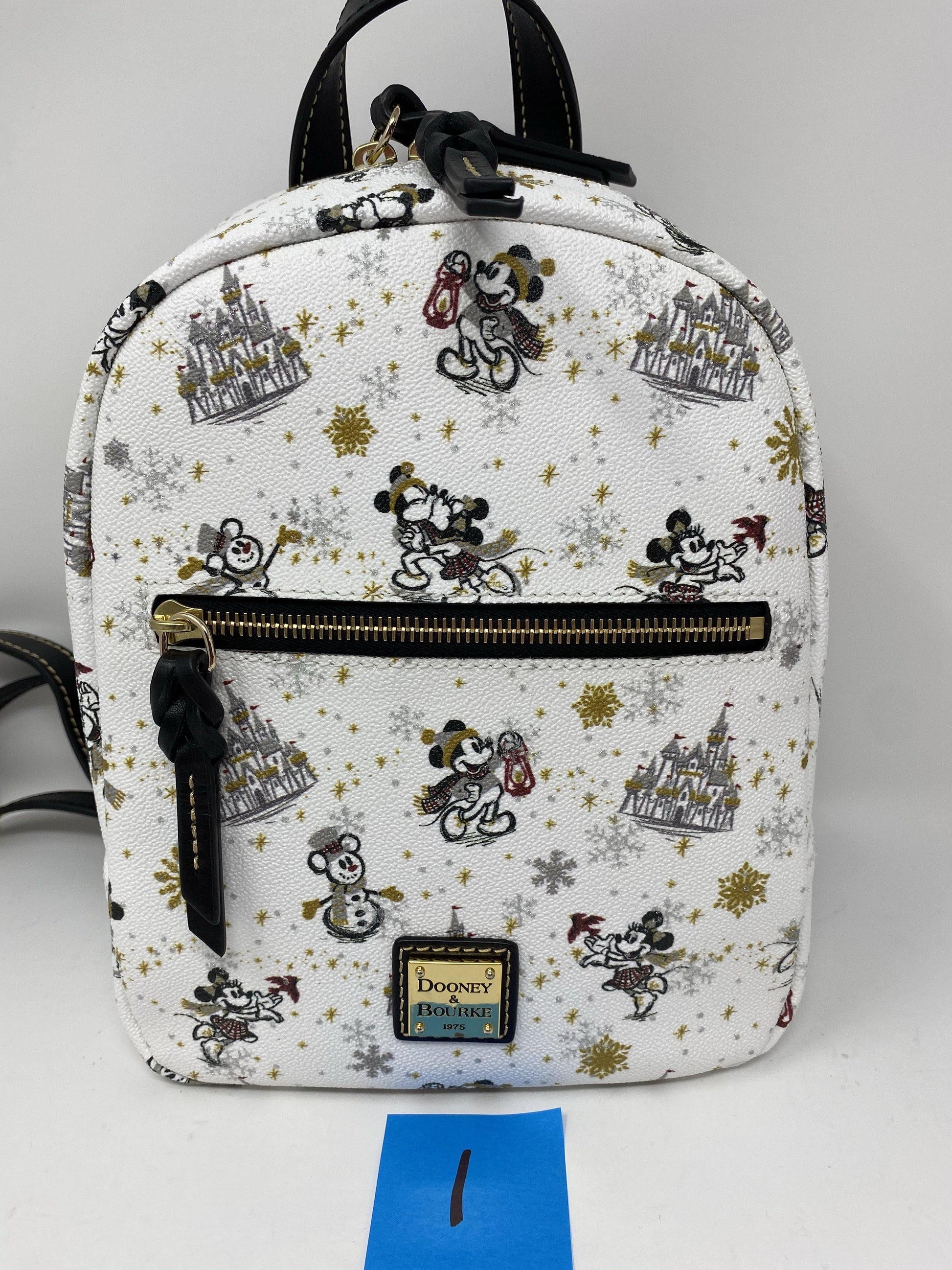 dooney and bourke disney mini backpack Disney Dooney and Bourke Mickey and Minnie Mouse Holiday Mini Backpack – World of Treasures