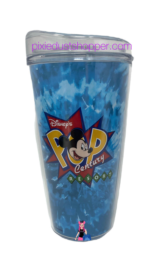 Disney Pop Century Resort Mickey Tie Dye Totally Awesome Tumbler with Lid - World of Treasures