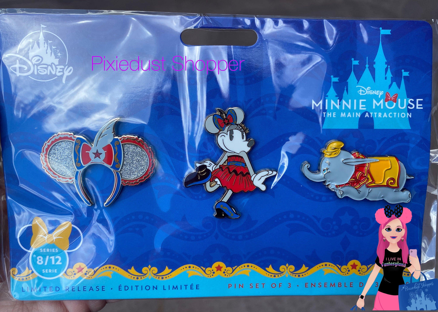 Disney Minnie Main Attraction Dumbo Pin Set - World of Treasures