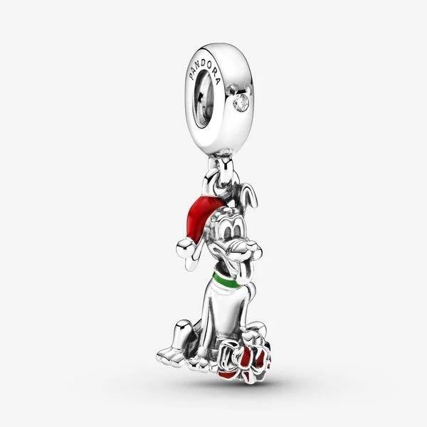 Disney Pluto Christmas Gift Pandora Charm. - World of Treasures