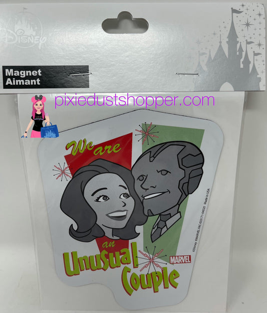 Disney Marvel Studios Wanda Vision-We Are and Unusual Couple Magnet - World of Treasures