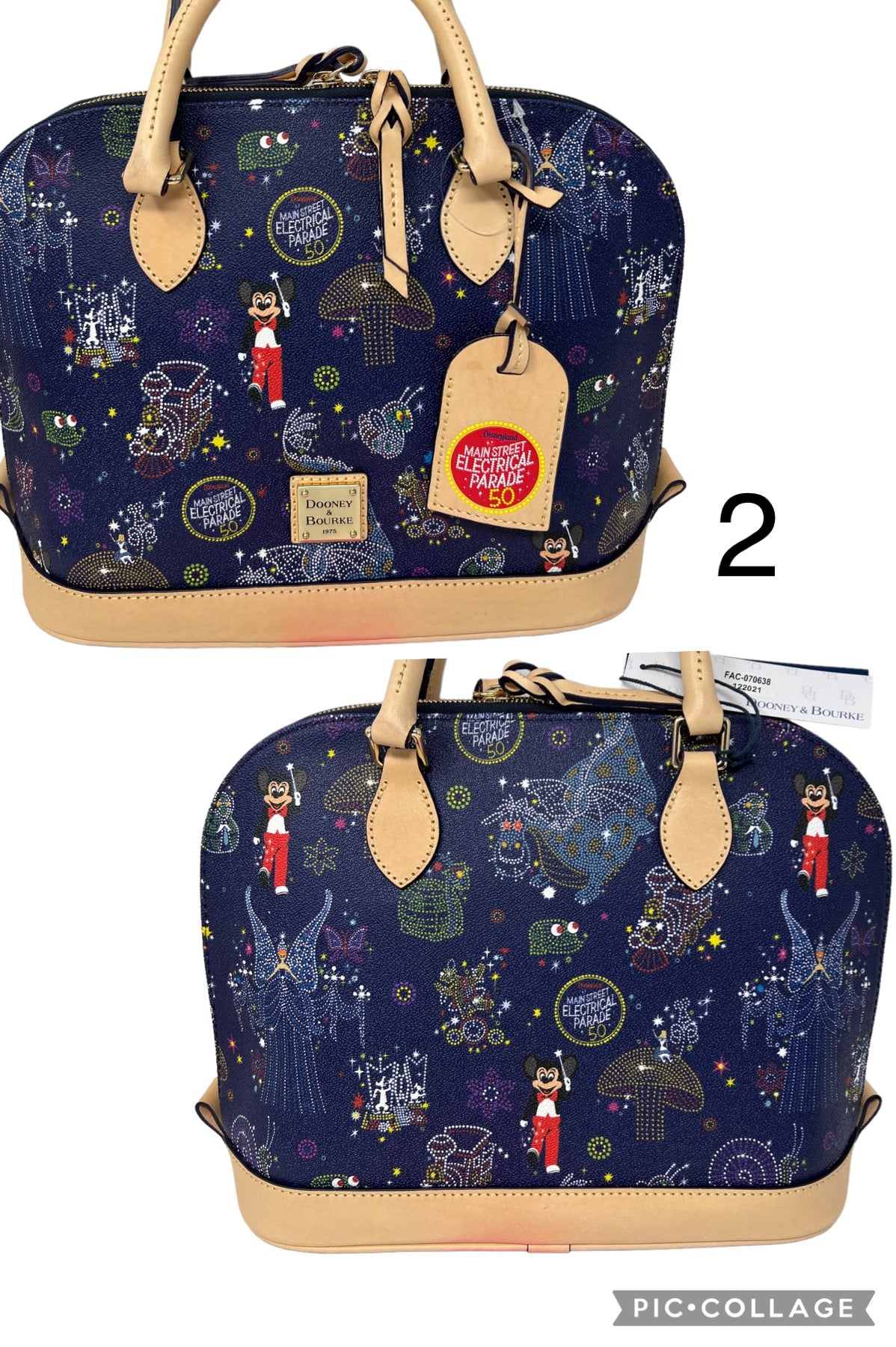 Disney Dooney & Bourke Main Street Electrical Parade Satchel Crossbody Purse