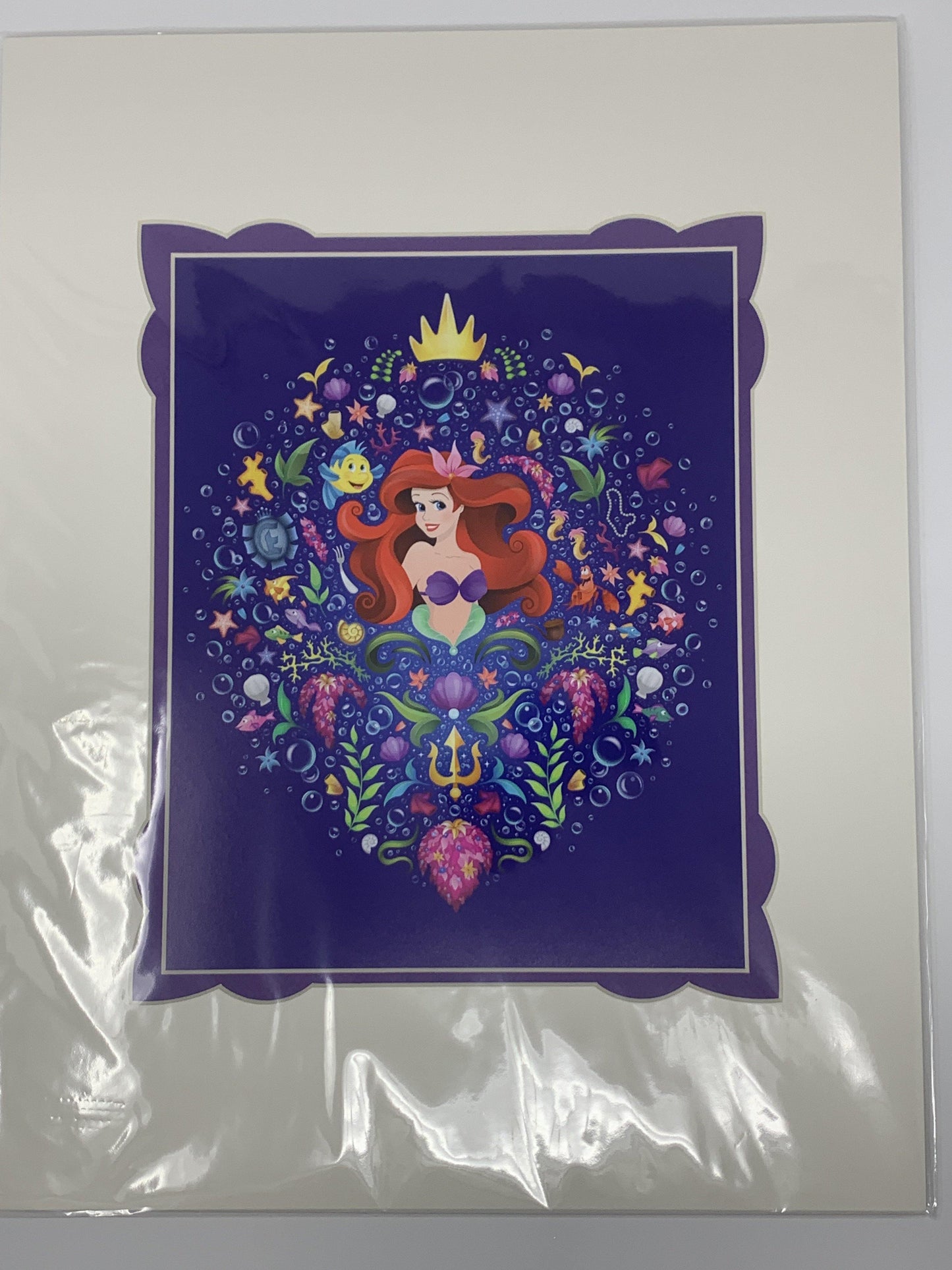 Disney Parks - Little Mermaid Ariel 14x18" Deluxe Matted Print - World of Treasures