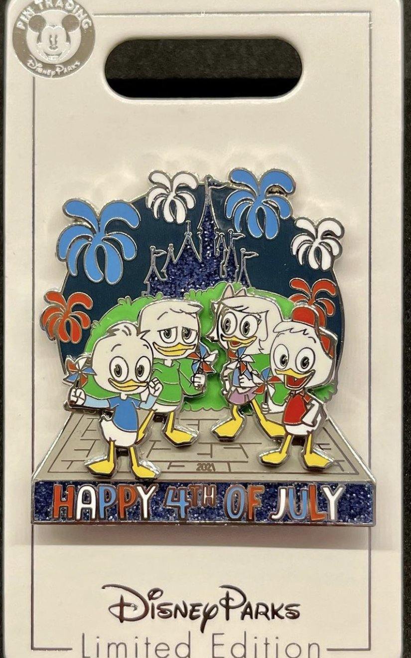 Disney Happy 4th of July Independence Day 2021 Glitter Pin - World of Treasures