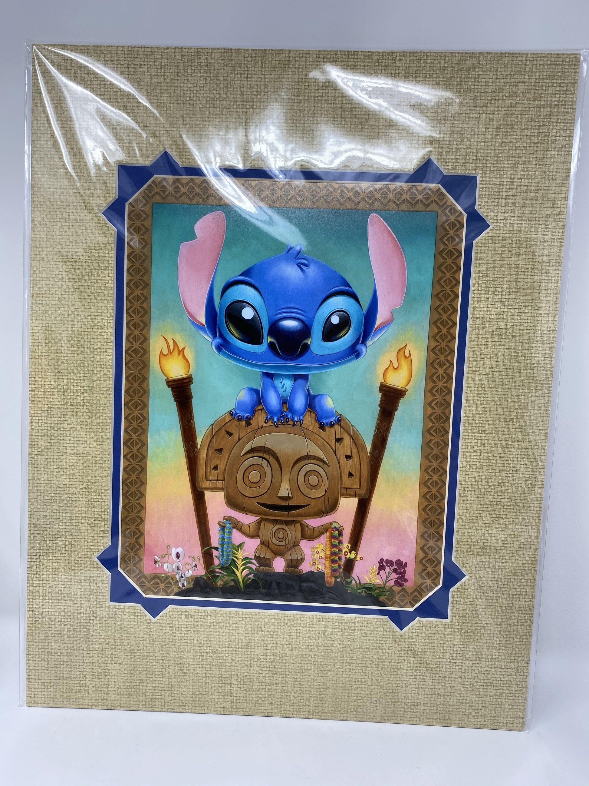 Disney WonderGround Gallery Stitch in Maui Mischief Print by Kristin Tercek New - World of Treasures