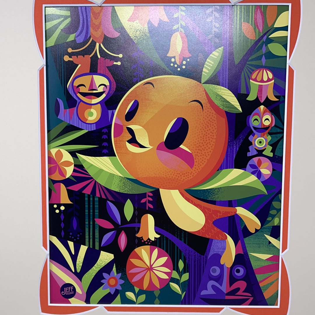 Disney Festival of Arts Orange Bird “In This Land of Enchantment” by Jeff Granito 14x18" Matted Print - World of Treasures