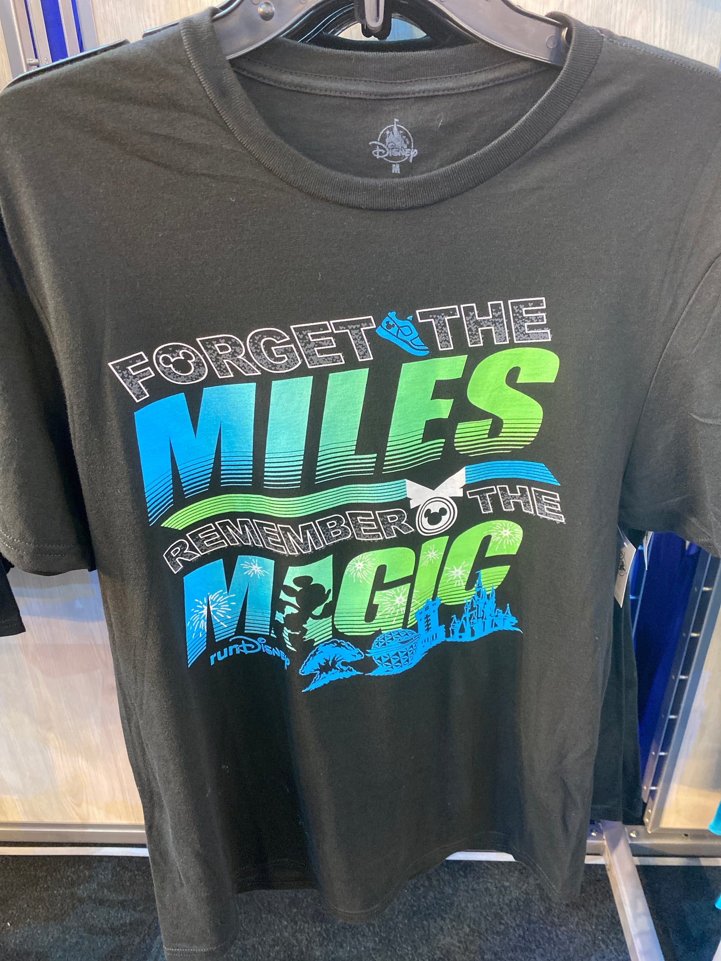 RunDisney - Forget the Miles Remember the Magic - Mickey Mens Unisex Cotton Shir