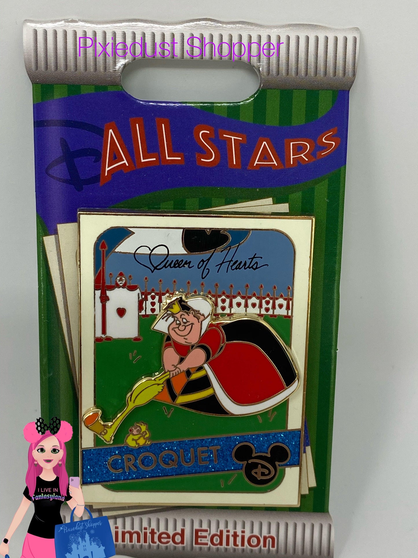 Disney All Stars Queen of Hearts Croquet Pin Limited Edition - World of Treasures