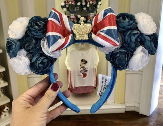 Disney Epcot UK World Showcase Minnie Rose Ear Headband - World of Treasures