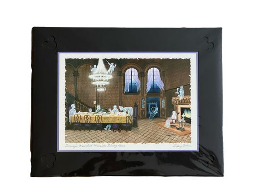 Disney Larry Dotson Haunted Mansion Dinning Room 11x14 Print Including Mat