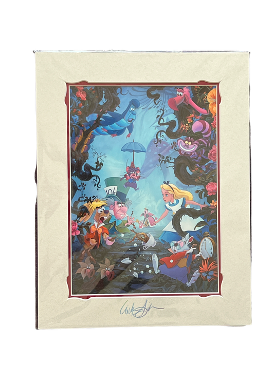 Disney Matted Print “Tea Time” SIGNED by William Silvers