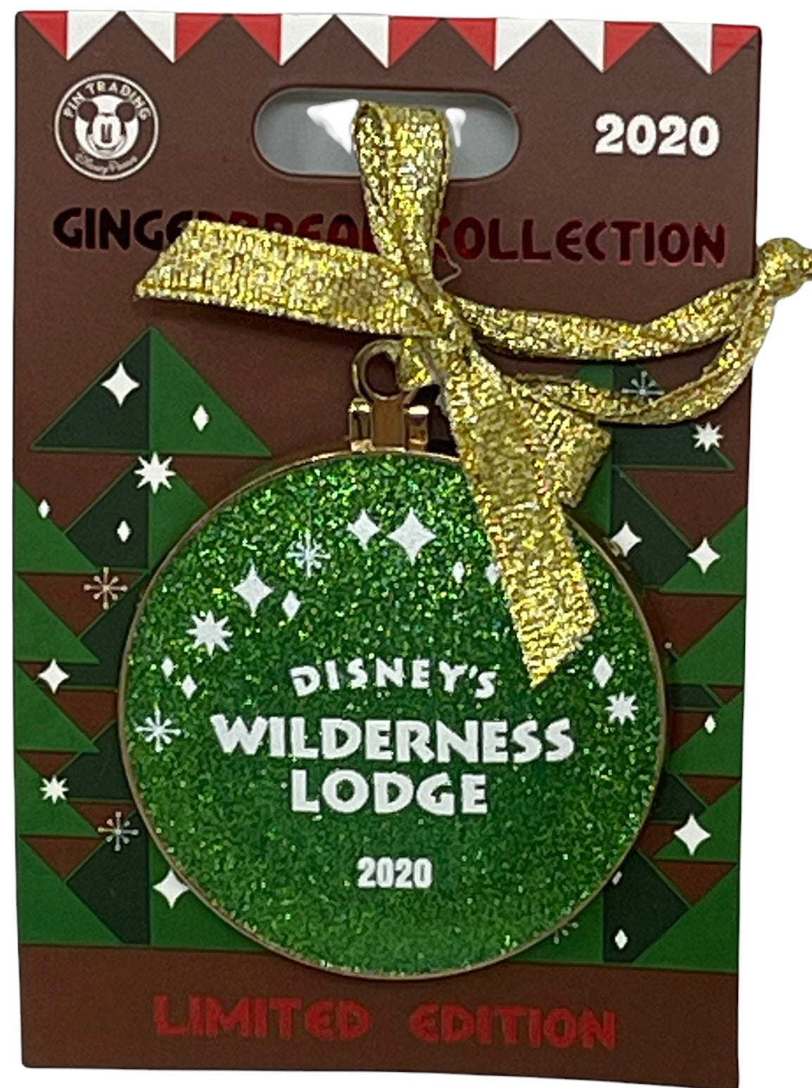 Disney Gingerbread Glitter Ornament Resort Pin-Boardwalk, Contemporary, Polynesi