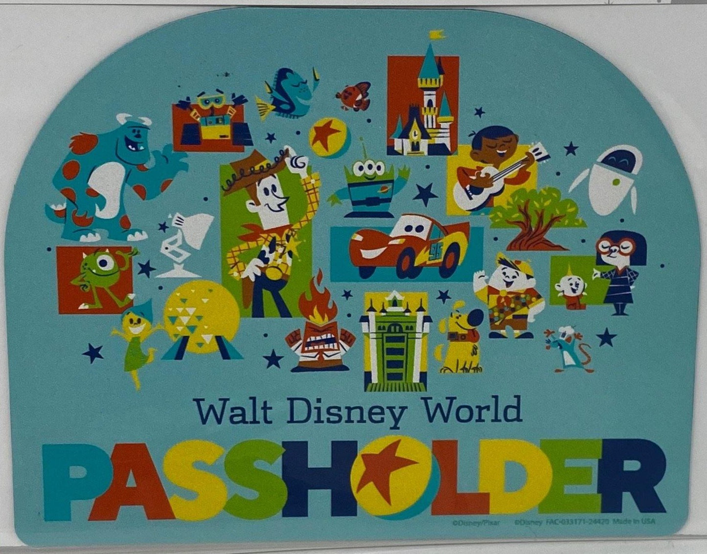 Walt Disney World Pixar Passholder Magnet - World of Treasures