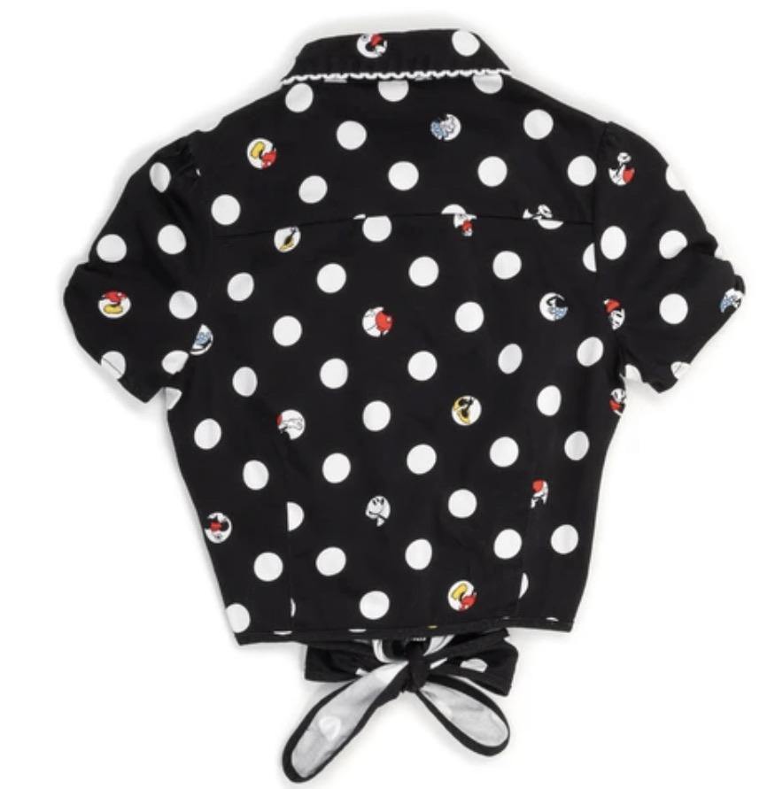 DISNEY STITCH SHOPPE MICKEY MINNIE PEEK-A-BOO DOT "NADIA" FASHION TOP - World of Treasures