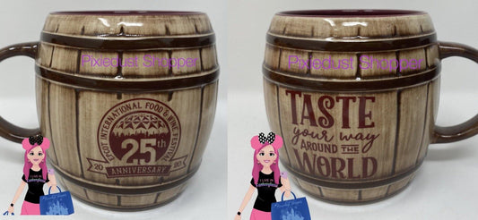 Disney Epcot Food and Wine Festival 2020 Taste Your Way Around the World Barrel Mug - World of Treasures