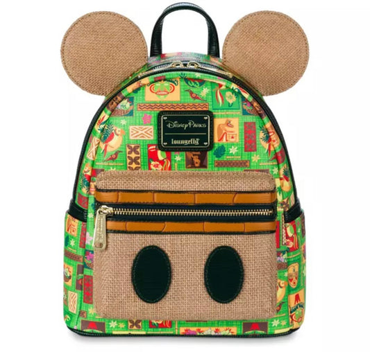 Disney World 50th Anniversary Mickey Main Attraction Tiki Room Loungefly Backpac