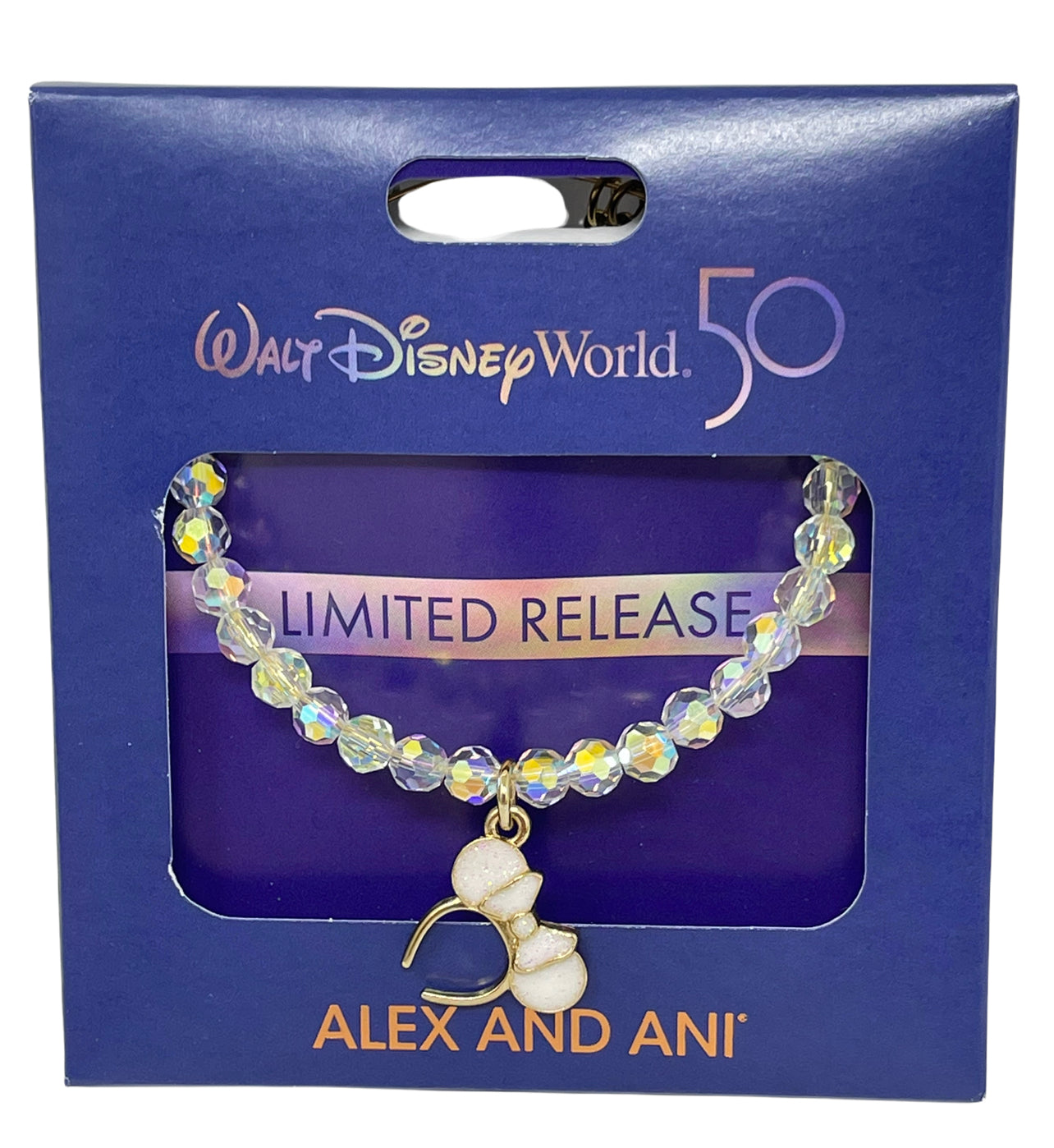 Disney World 50th Anniversary Minnie Ear Headband Alex and Ani Bracelet Bangle