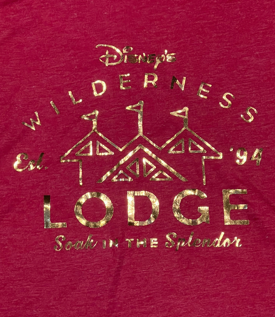 Disney Wilderness Lodge Metallic Ladies Shirt