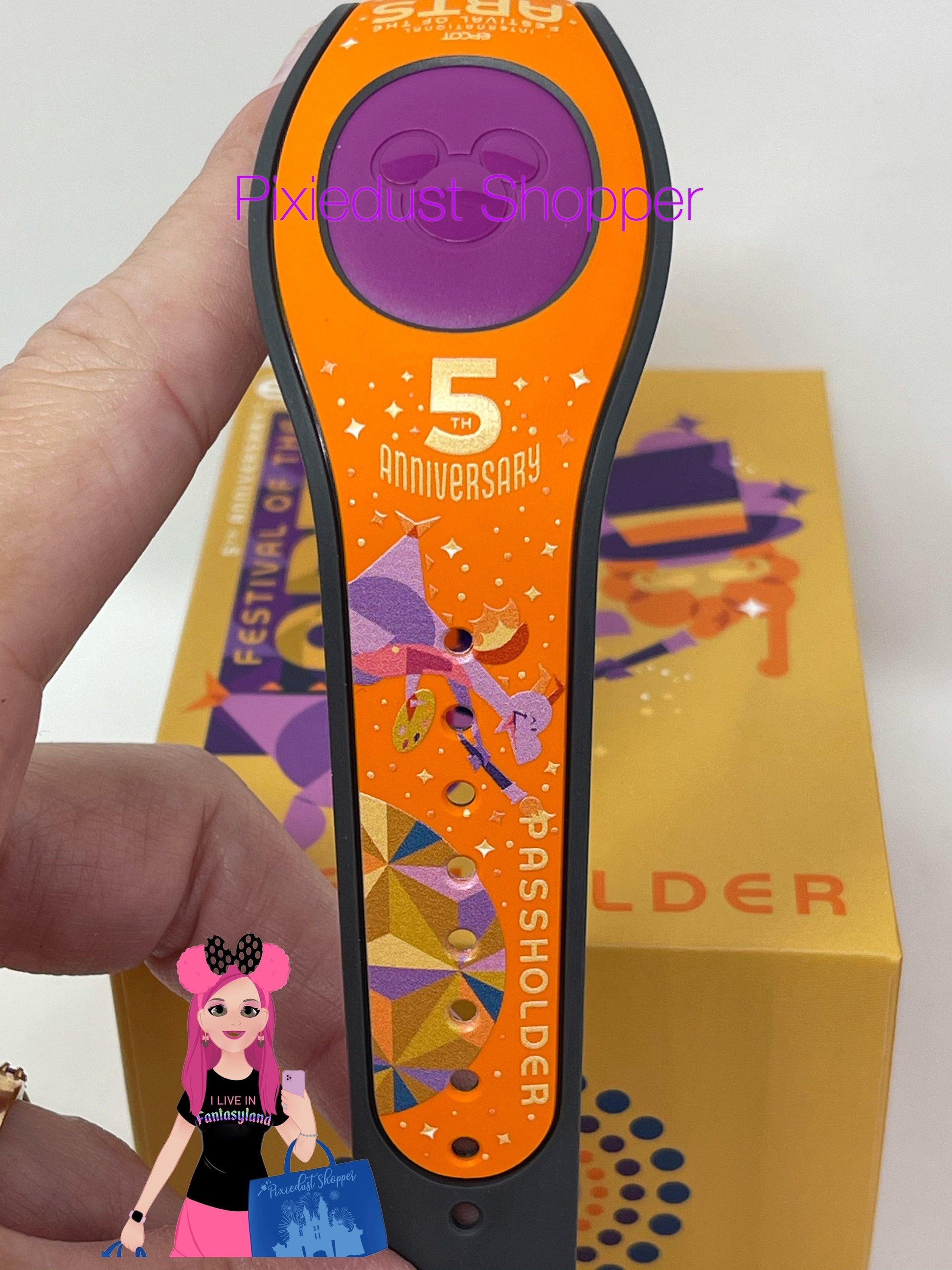 Disney Festival of Arts 2021 5th Anniversary Figment Passholder Magicband-LE 2000 - World of Treasures