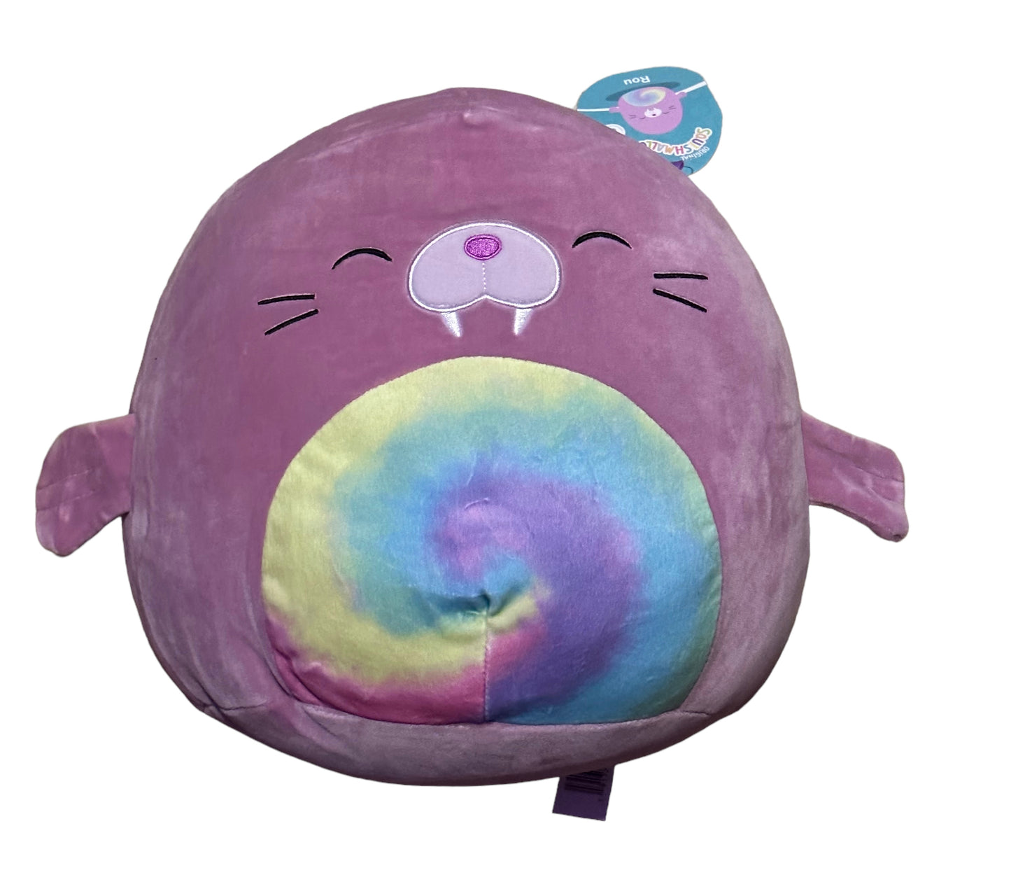 Squishmallows Rou Tie Dye Walrus Plush 11”