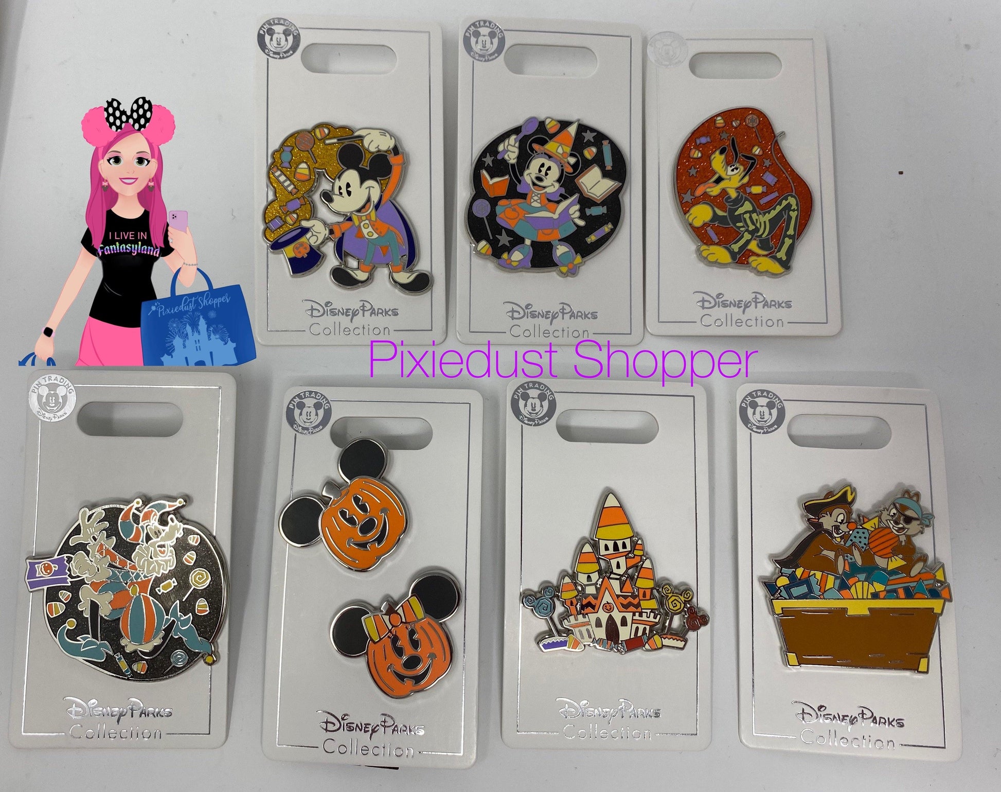 Disney Mickey, Minnie, Goofy, Pluto, Chip and Dale, or Halloween House Pin - World of Treasures