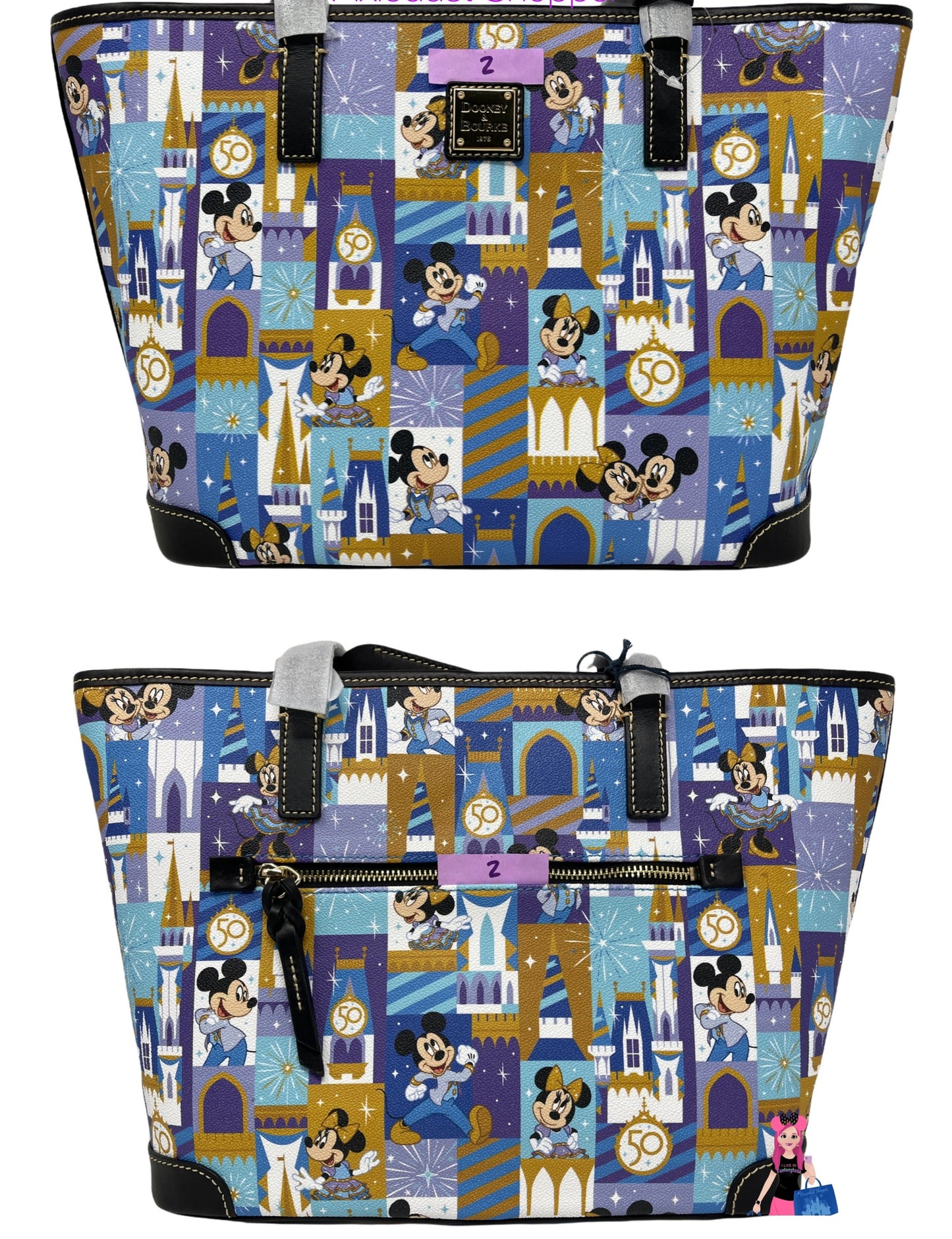 Walt Disney World 50th Anniversary Dooney & Bourke Tote Bag Purse