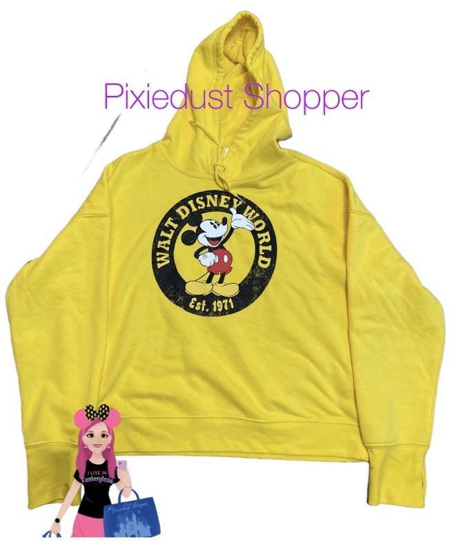 Walt Disney World Mickey Mouse Pullover Hoodie for Women – Yellow - World of Treasures