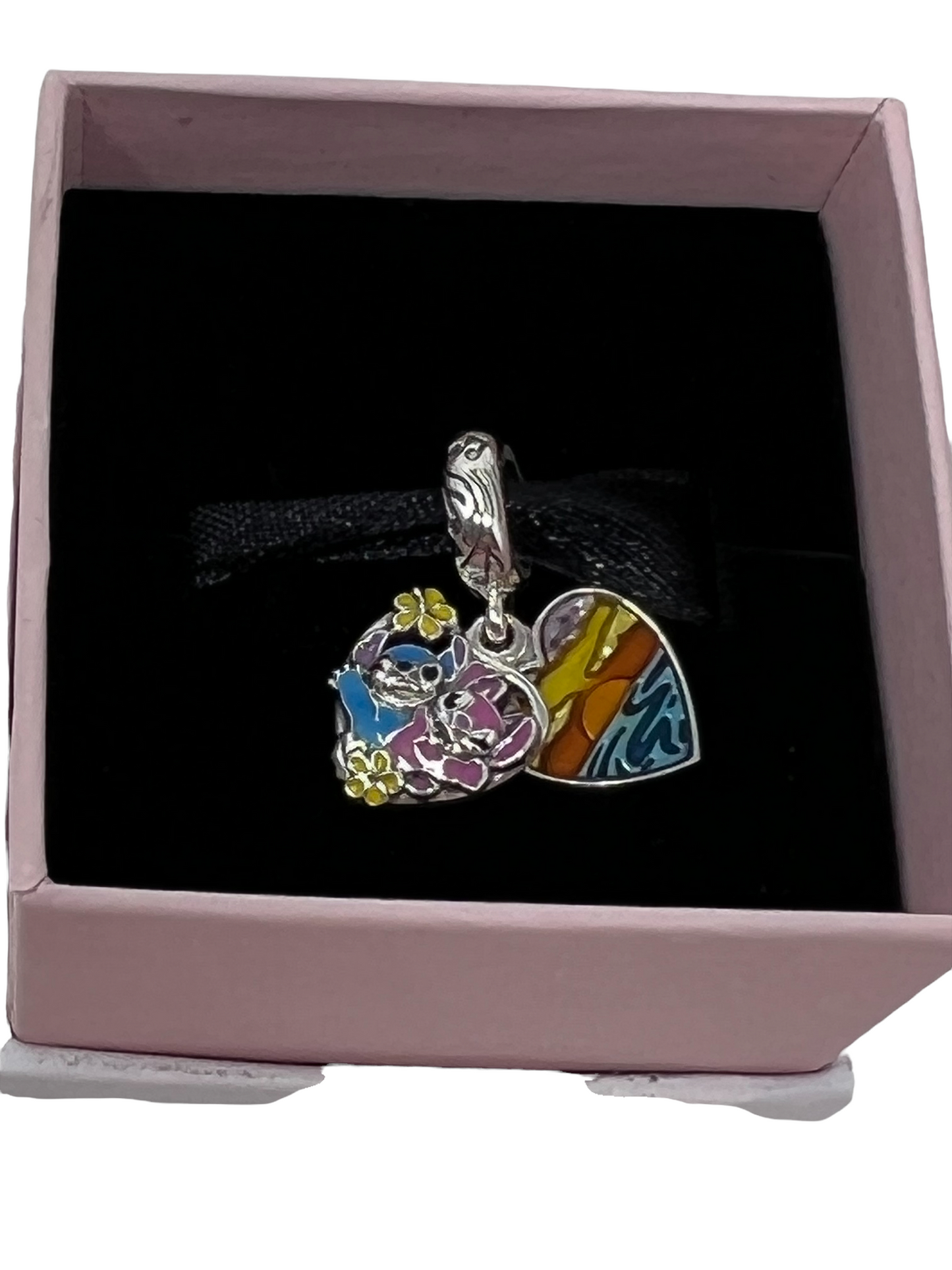 Disney Stitch and Angel Ohana Heart Pandora Charm