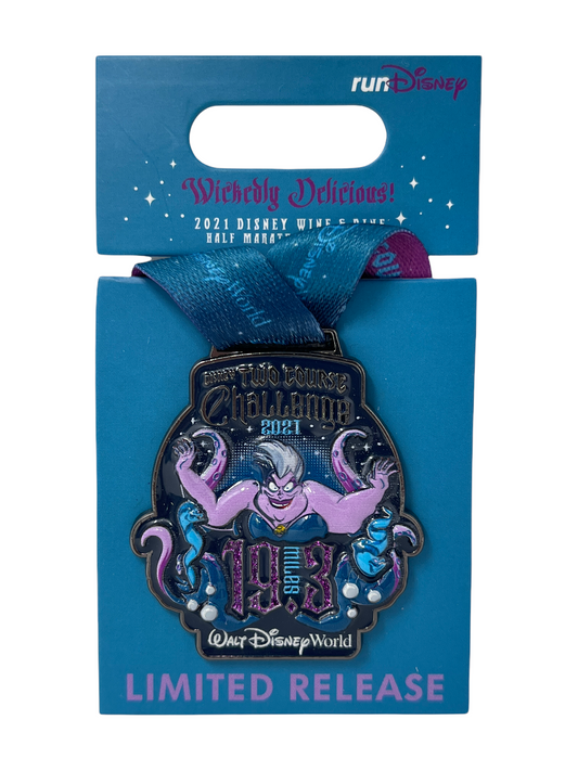 RunDisney Wine and Dine 2021 19.3 Miles Ursula Medal Replica Pin