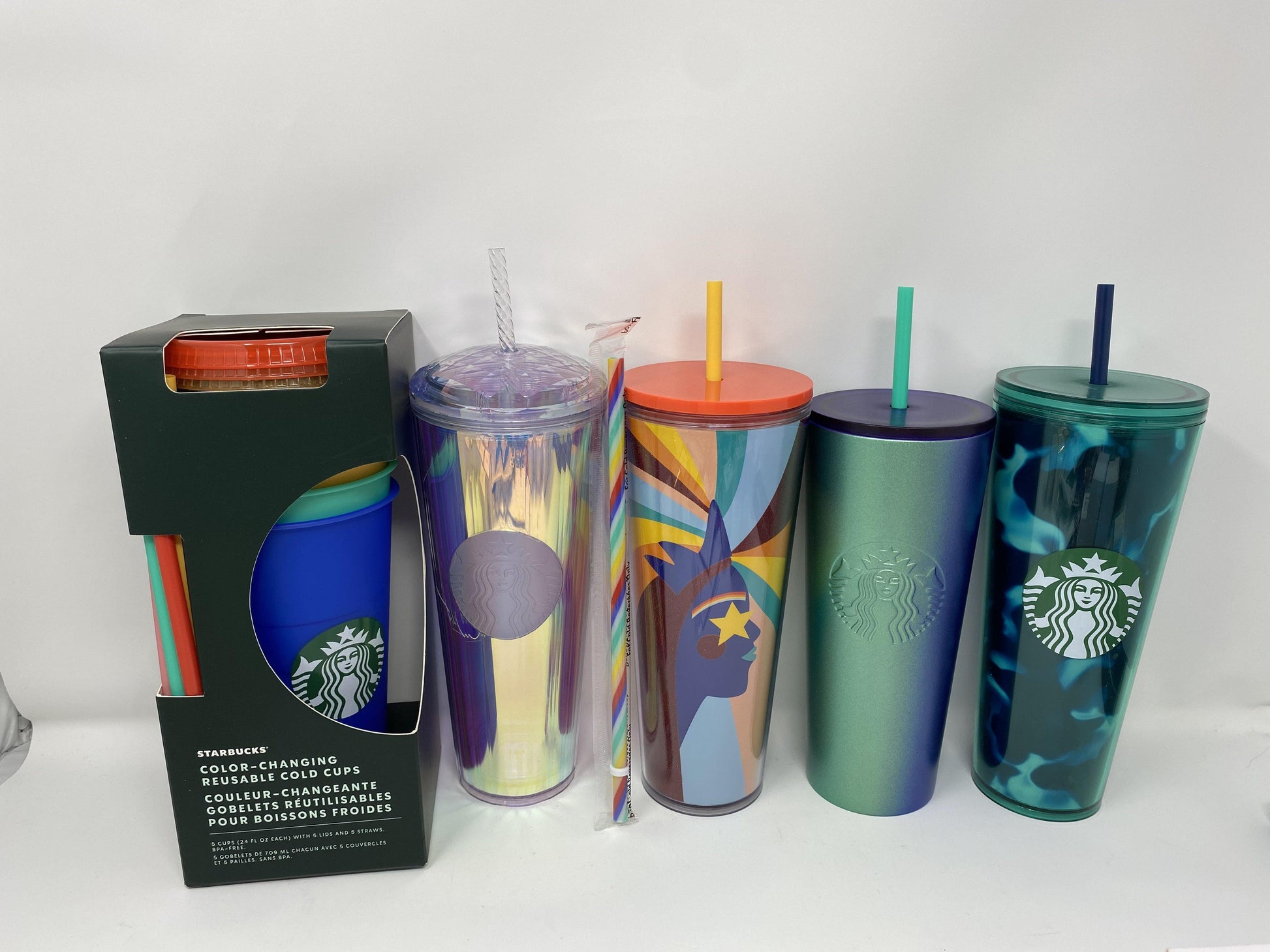 Starbucks Pride Icon Glitter Siren Venti 2020 Cold Travel Cup - World of Treasures