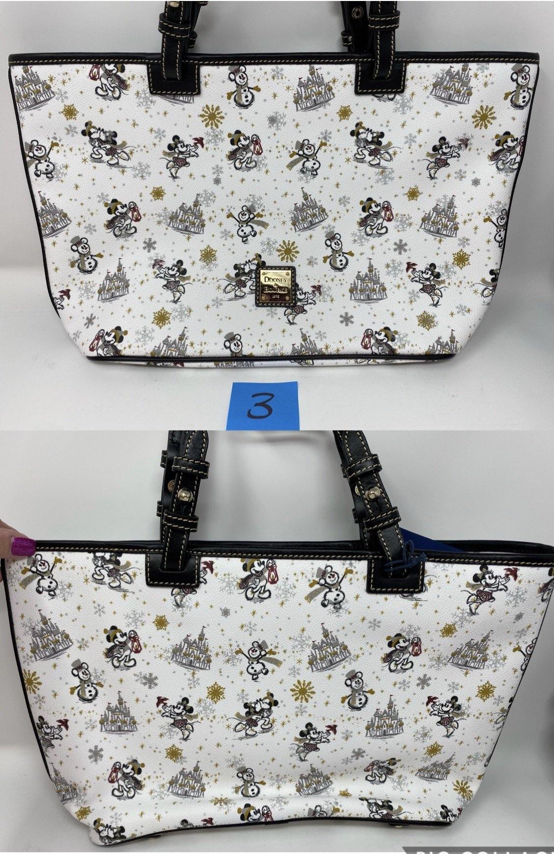 Disney Dooney & Bourke Mickey and Minnie Mouse Holiday Tote Bag Purse - World of Treasures