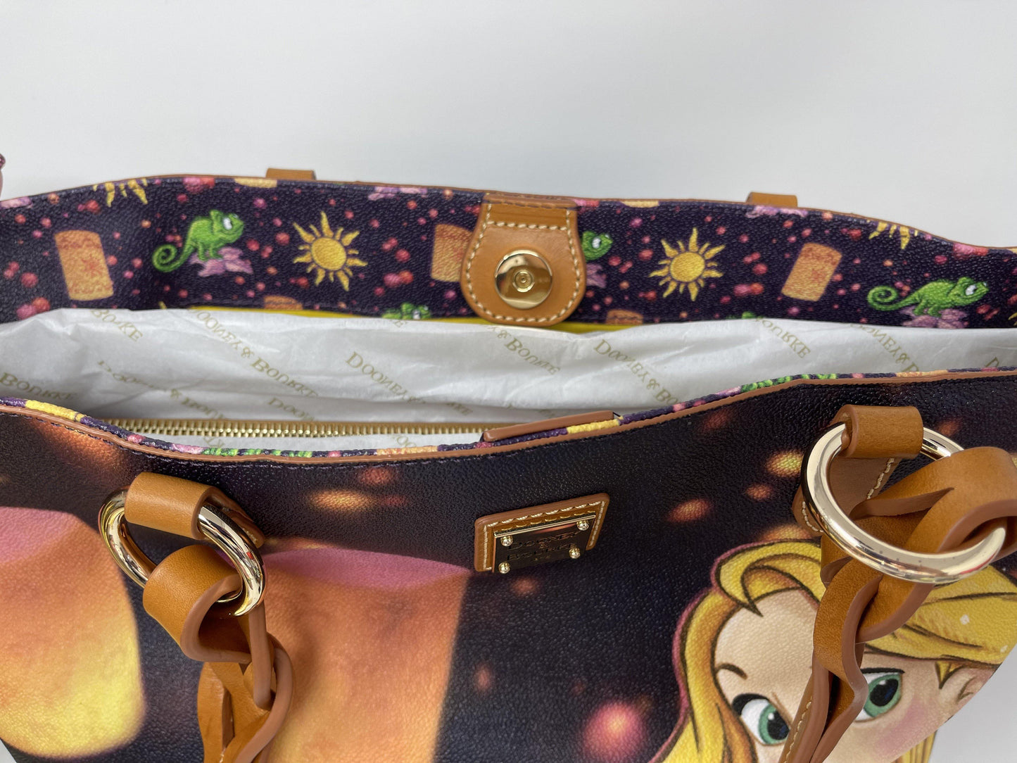 Disney Dooney and Bourke Tangled Rapunzel Tote Bag Purse - World of Treasures