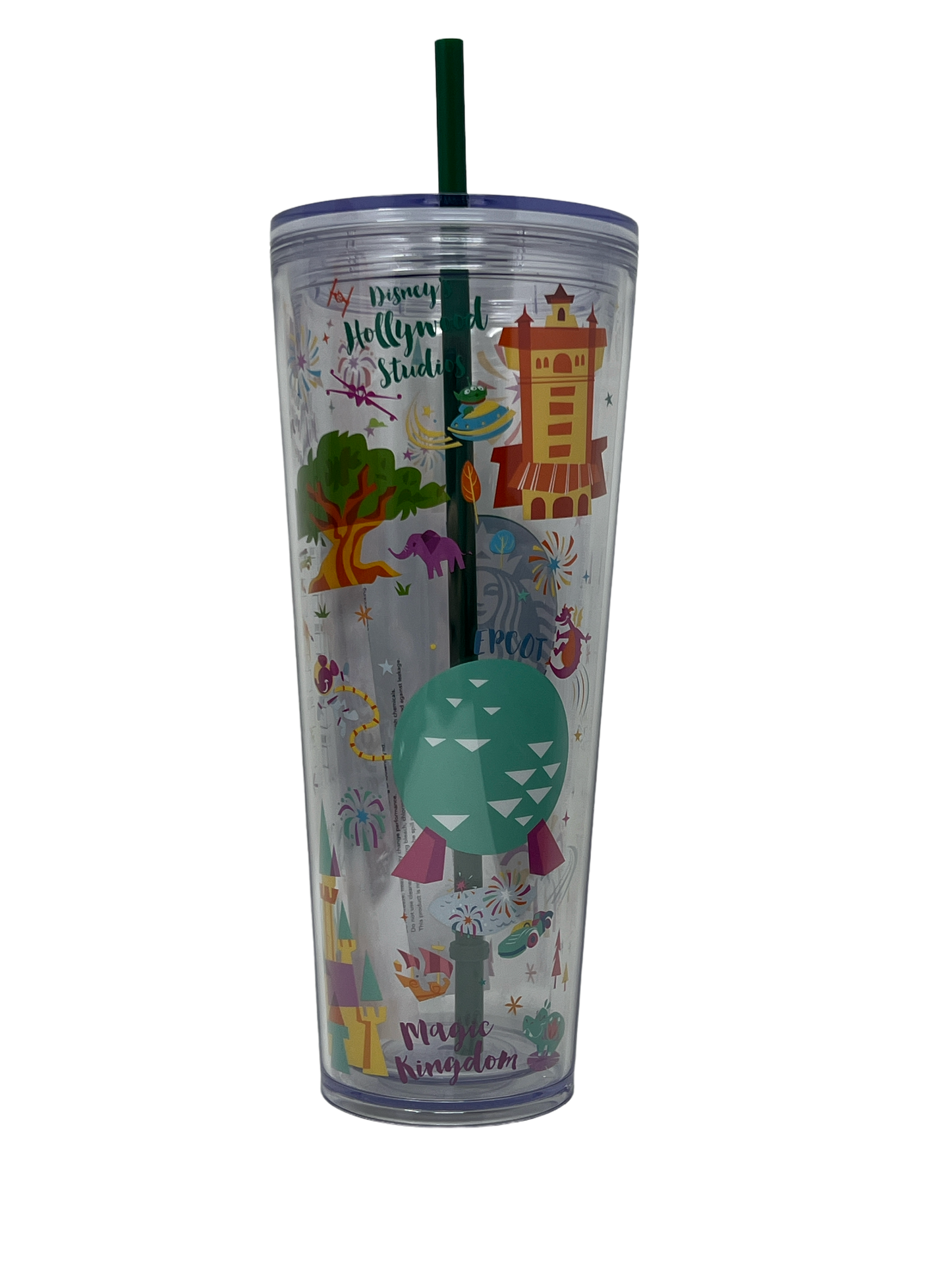 Walt Disney World Tumbler Cup with Straw by Starbucks 2021– Large