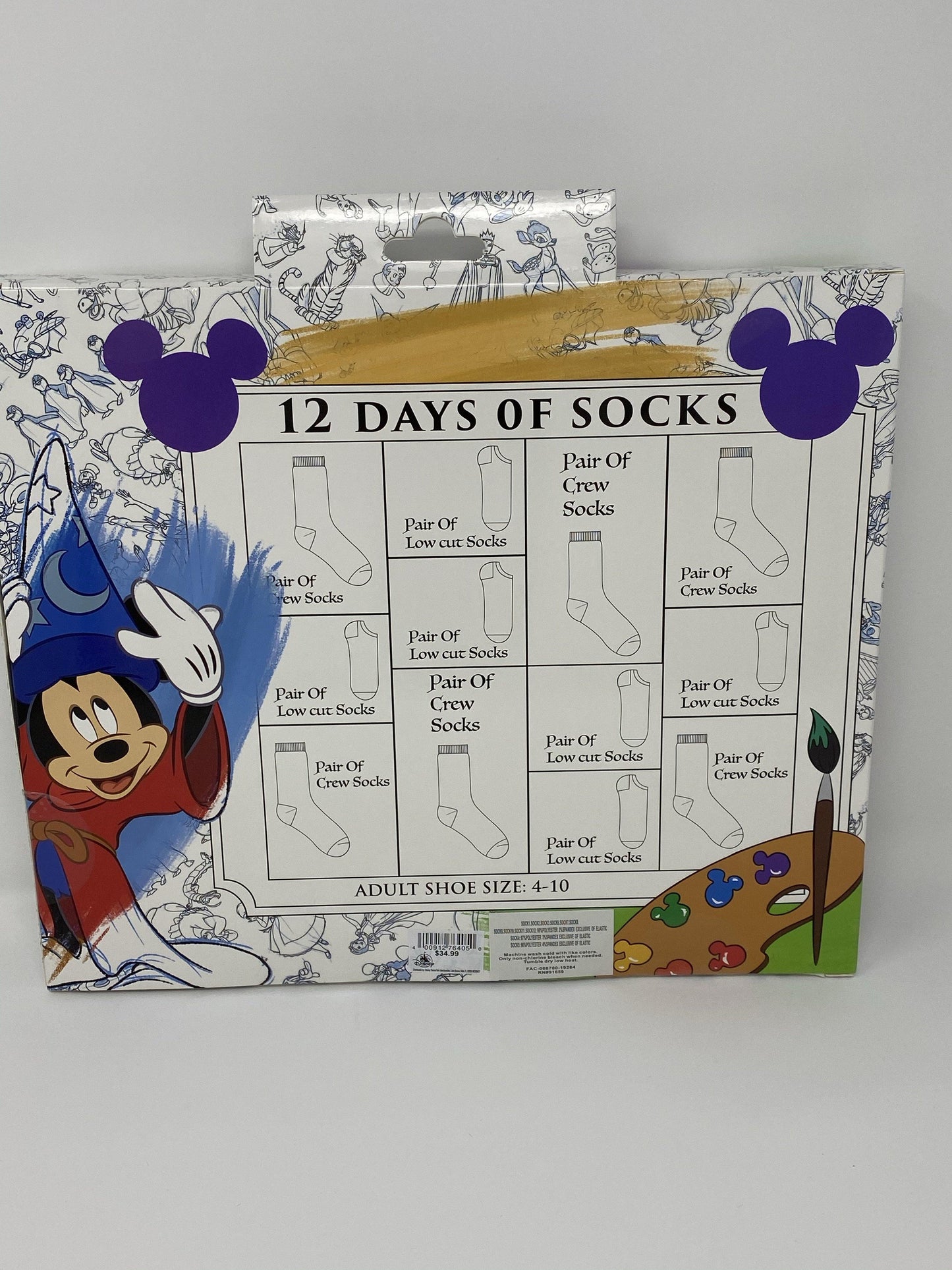 Disney Ink and Paint 12 Days of Socks - World of Treasures