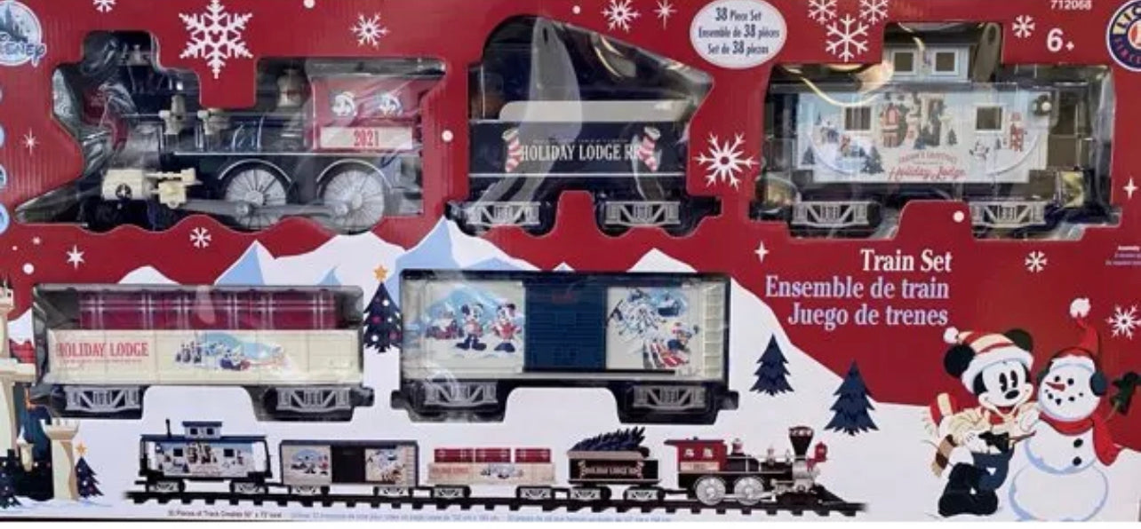 Disney Mickey & Friends Christmas Holiday Lodge Train Set 2021
