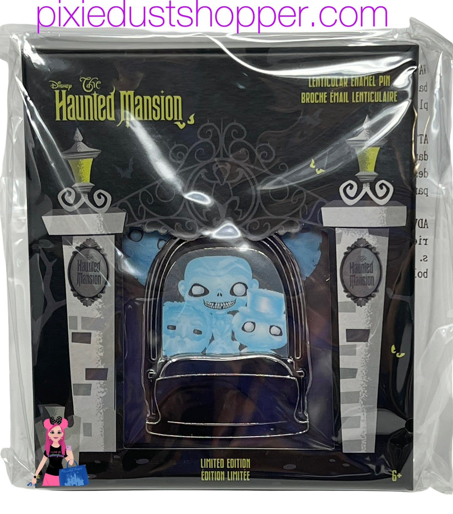 Disney Funko Pop Haunted Mansion Lenticular Hitchhiking Ghosts Jumbo Pin