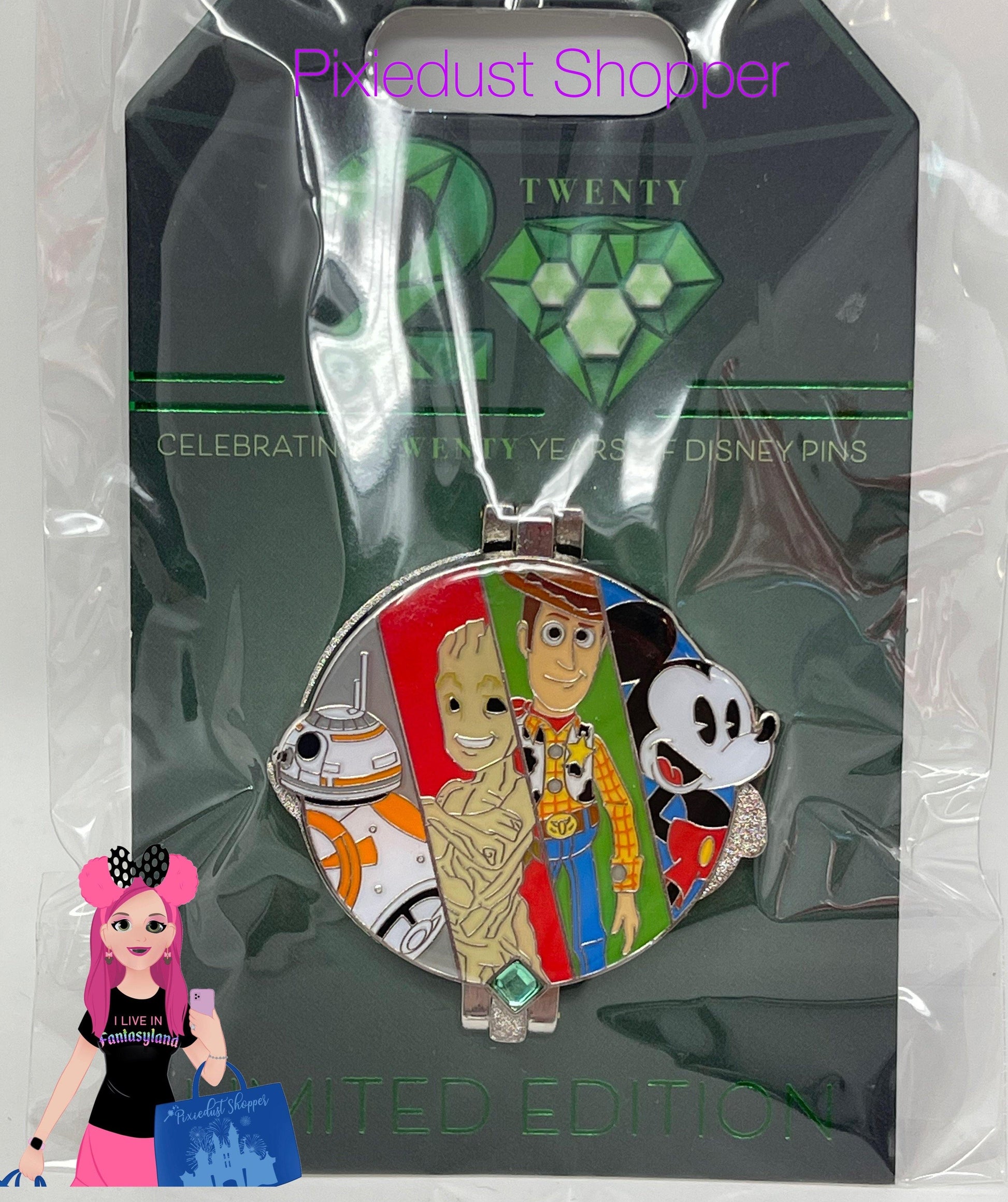 Disney, Star Wars, Marvel, Pixar Z Fold 20 Year Pin Limited Edition - World of Treasures