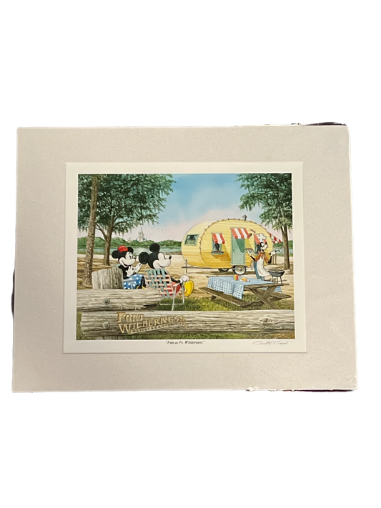 Disney David Doss “Fun at Ft. Wilderness” 11x14 Print Including Mat