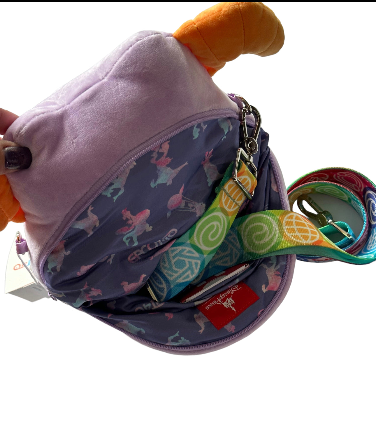 Disney Epcot 40th Anniversary Harveys Figment Plush Purse