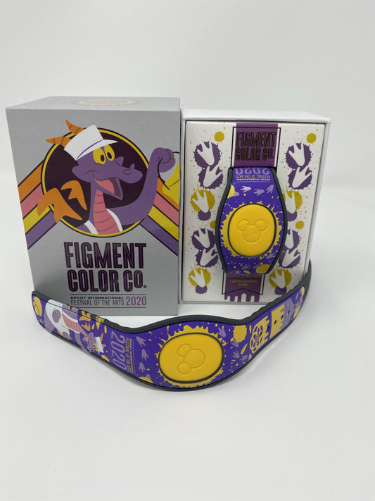 Disney Epcot Festival of Arts 2020 Figment Magicband Limited Edition 2000 - World of Treasures