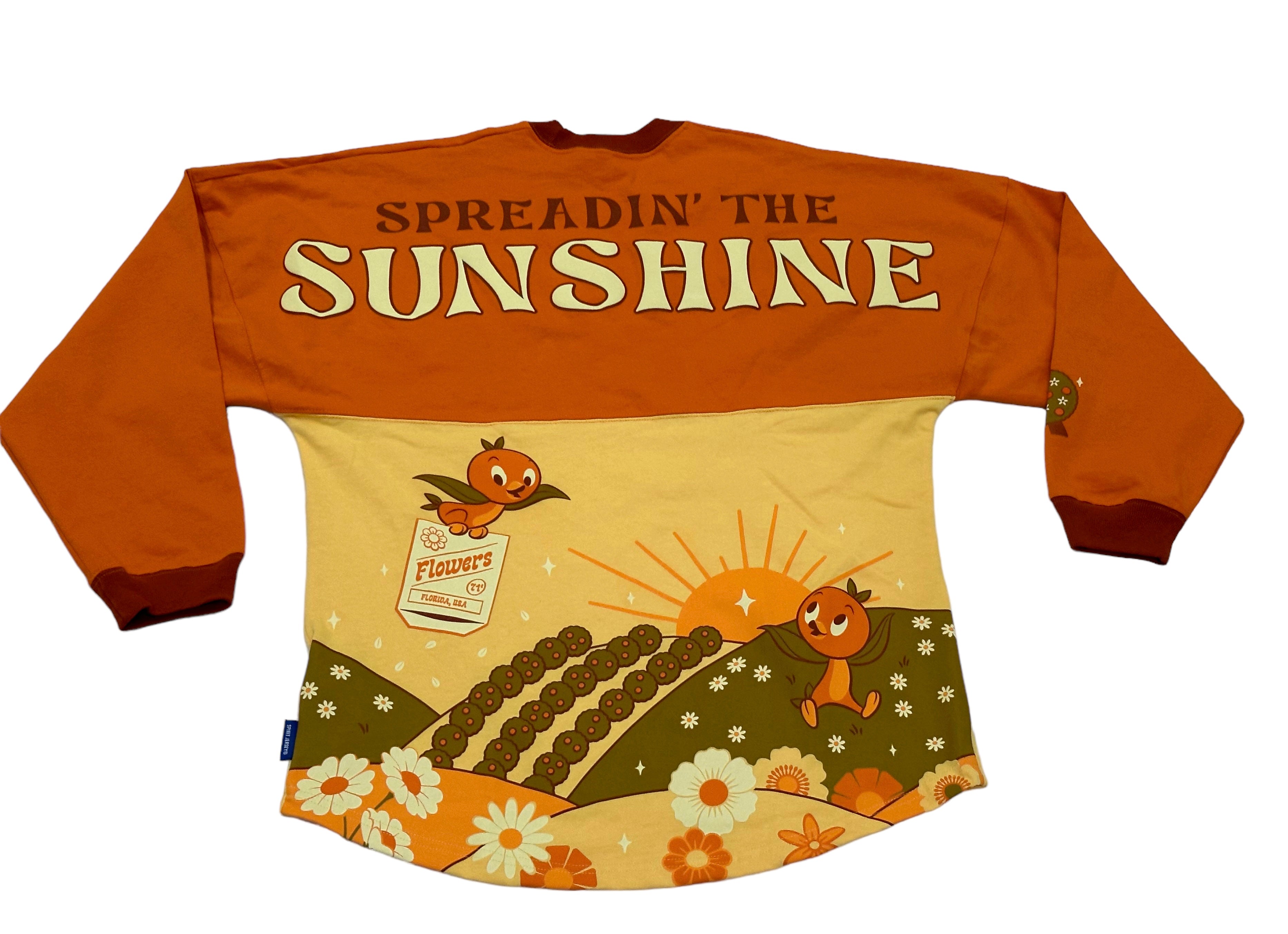 2021 Disney Parks outlet Flower Garden Orange Bird Hello Sunshine Spirit Jersey NWT