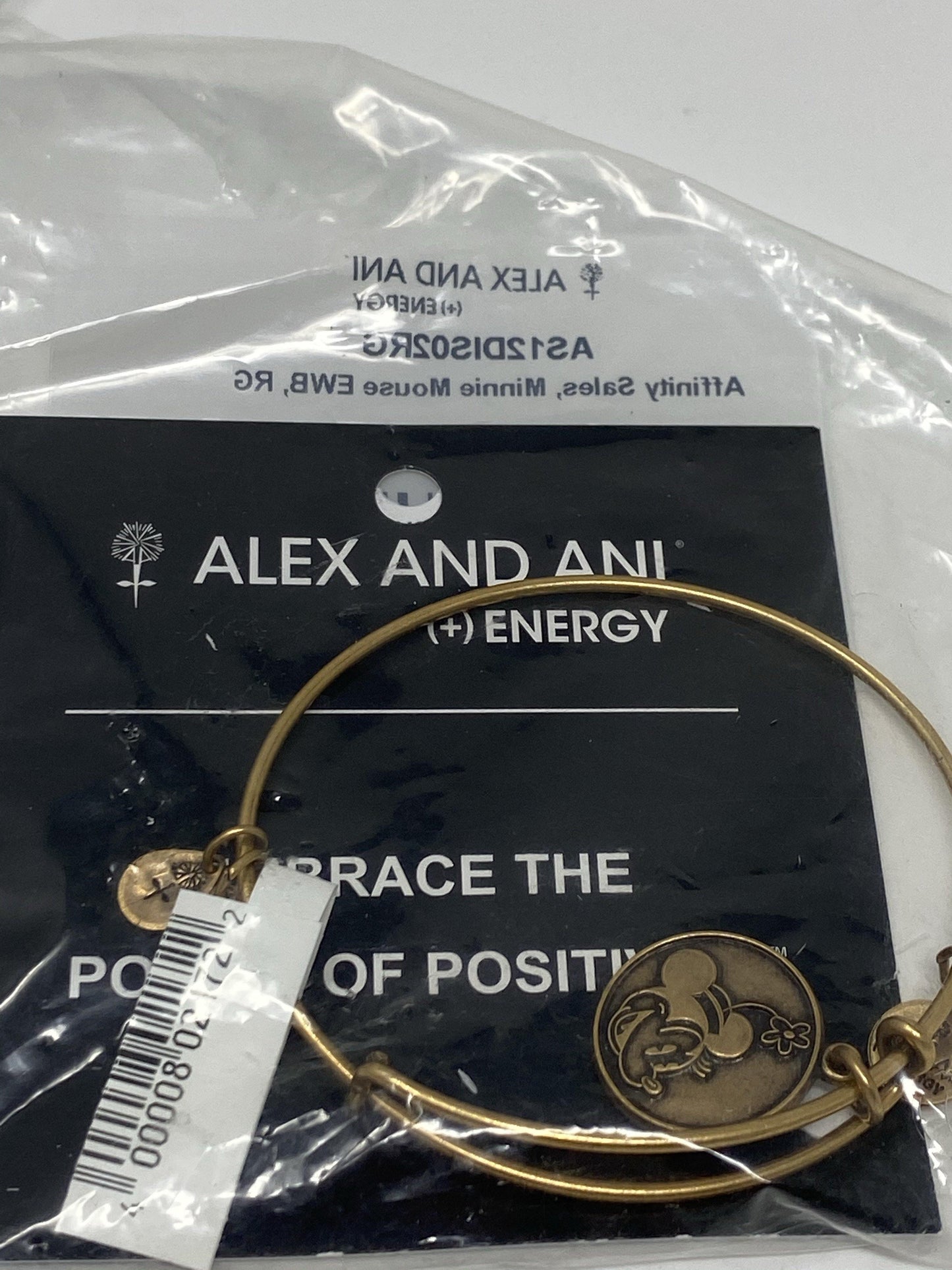 Disney Minnie Mouse Rose Gold Alex and Ani Bracelet - World of Treasures