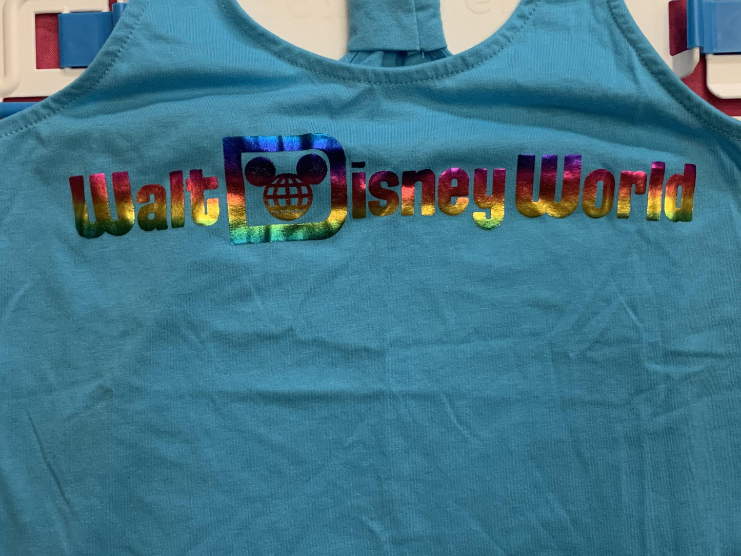 Disney World Rainbow Racer Back Tank Top Shirt XS - World of Treasures